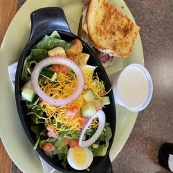 Perk-Cup! Cafe - Half Reuben and Salad.
