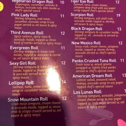 Sakura Japanese Hibachi Grill & Sushi - Menu
