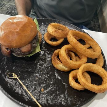 Ms Jane's - Big chef burger that came with a side, we opted for onions rings! Great portion and the burger was sooooo good! - Wine Bars Near Me - Fife, Washington Ms Jane's - Big chef burger that came with a side, we opted for onions rings! Great portion and the burger was sooooo good! - Wine Bars Near Me - Fife, Washington
