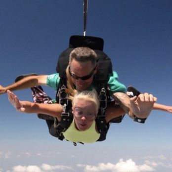 Skydive Sebastian - My first time skydiving! Yes- I look scared and I was... but I had an AWESOME instructor and made it to the ground safely:) - Skydiving Near Me - Sebastian, Florida