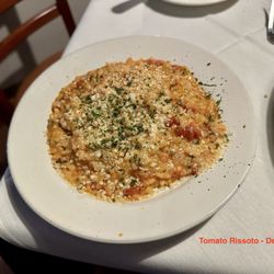 Carmello's Restaurant & Wine Bar - Tomato Risotto which is rich yet light and perfectly seasoned, goes great with Chicken Parm or Veal