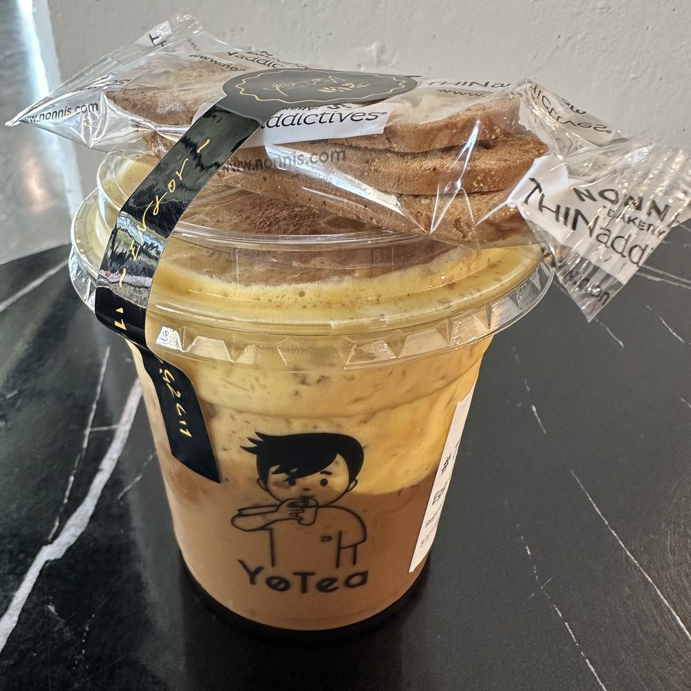 YOTEA - Egg coffee - comes with small packet of cookies - Bubble Tea Near Me - Rosemead, California YOTEA - Egg coffee - comes with small packet of cookies - Bubble Tea Near Me - Rosemead, California