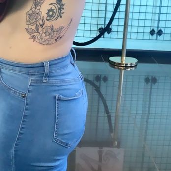 Chico's Marked 4 Life VIP Room - Moon with flowers - Tattoo Near Me - Miami, Florida