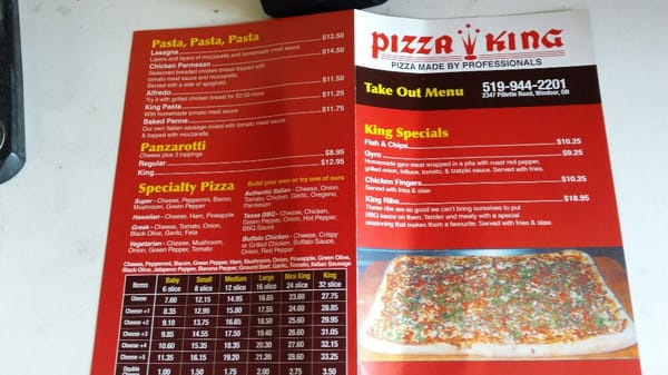 Menu photo 3 Pizza King Restaurant Windsor, ON Menu photo 3 Pizza King Restaurant Windsor, ON