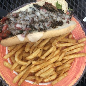 The Rabbit Hole Gastropub - Cheesesteak with fries - American Near Me - Harpers Ferry, West Virginia The Rabbit Hole Gastropub - Cheesesteak with fries - American Near Me - Harpers Ferry, West Virginia
