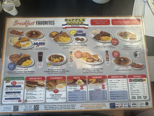 Menu photo 2 Waffle House Marianna, FL