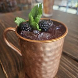 Southside Junction Tap House - The Flatwoods Monster Blackberry Mint Mule with ginger beer