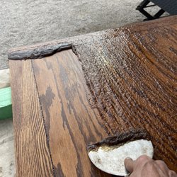 Jackson Hole Furniture Restoration - Table top stripped