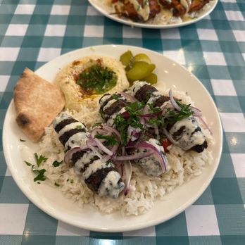Beit Rima - beef kabob plate - Arabic Near Me - San Francisco, California Beit Rima - beef kabob plate - Arabic Near Me - San Francisco, California