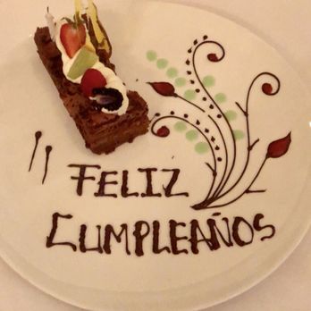 La Cappella - Birthday dessert, chocolate cake with a little cocoa powder and some fruits. - Italian Near Me - Puerto Vallarta, JAL La Cappella - Birthday dessert, chocolate cake with a little cocoa powder and some fruits. - Italian Near Me - Puerto Vallarta, JAL
