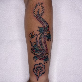Spirit Tattoo - Dragon & Lightning Cloud - Tattoo Near Me - San Diego, California Spirit Tattoo - Dragon & Lightning Cloud - Tattoo Near Me - San Diego, California