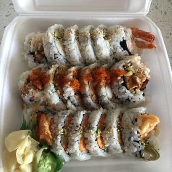 Sushi Park - Dynamite rolls (top row), spider roll, yam roll (bottom row) - Sushi Bars Near Me - St. Albert, Alberta Sushi Park - Dynamite rolls (top row), spider roll, yam roll (bottom row) - Sushi Bars Near Me - St. Albert, Alberta