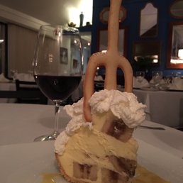 Complimentary banana cream pie for celebrating a birthday Complimentary banana cream pie for celebrating a birthday