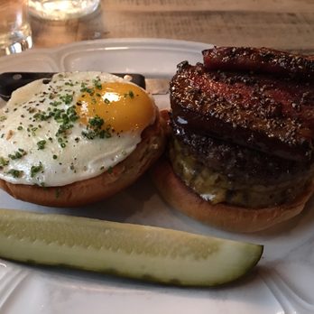 Au Cheval - Double cheeseburger with egg and bacon. Amazing. The bacon was so thick!! - Bars Near Me - Chicago, Illinois Au Cheval - Double cheeseburger with egg and bacon. Amazing. The bacon was so thick!! - Bars Near Me - Chicago, Illinois
