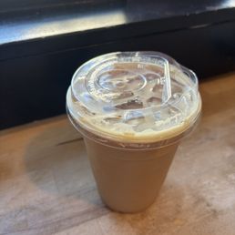 Iced latte with oat milk