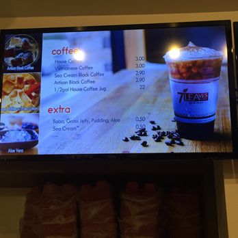 7 Leaves Cafe - Menu as of September 2016 - Coffee & Tea Near Me - Cypress, California