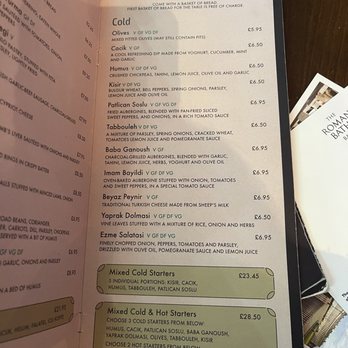 Cyprus Mangal - Menu-starters - Turkish Near Me - London, XGL