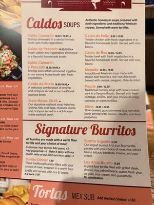 Menu photo 2 Los Altos Restaurant Detroit, MI Menu photo 2 Los Altos Restaurant Detroit, MI