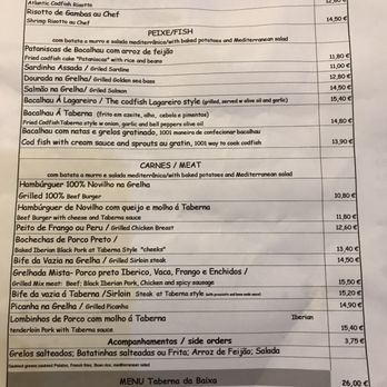 Taberna da Baixa - Menu as of 9/24/2017 - Portuguese Near Me - Lisbon, 11