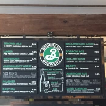 The Brooklyn Brewery - Beer menu. Try the 1001 nights!!! - Breweries Near Me - Brooklyn, New York