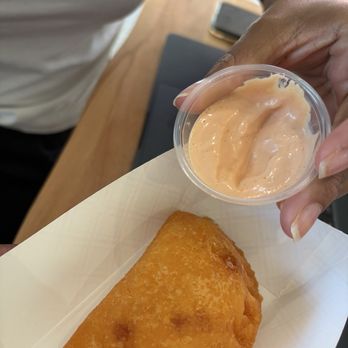 The Bakery Cafe - Beef and chicken empanadas with sauce - Bakeries Near Me - Alafaya, Florida The Bakery Cafe - Beef and chicken empanadas with sauce - Bakeries Near Me - Alafaya, Florida