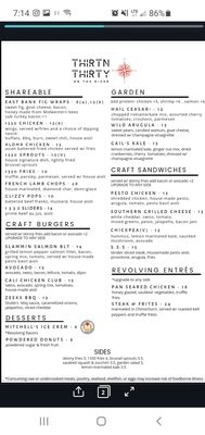 Menu photo 1 1330 on the River Cleveland, OH