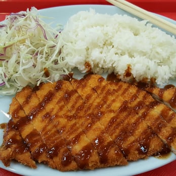 Manna Grill - Chicken Katsu with cabbage salad and rice. $5.39 with tax. - Korean Near Me - Riverside, California Manna Grill - Chicken Katsu with cabbage salad and rice. $5.39 with tax. - Korean Near Me - Riverside, California
