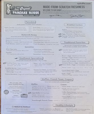 Menu photo 4 The Original Pancake House Plano, TX