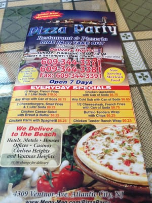 Menu photo 8 Pizza Party II Pleasantville, NJ