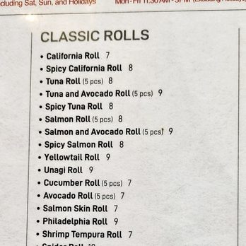 Mad For Sushi - Menu2 as of January 2025 - Sushi Bars Near Me - Dublin, California