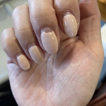 Mai Lien Nail and Spa - One week after my nail service. Chipping polish, messed up cuticles, and the paint is further up rather than closer to the cuticle - Nail Salons Near Me - Weymouth, Massachusetts