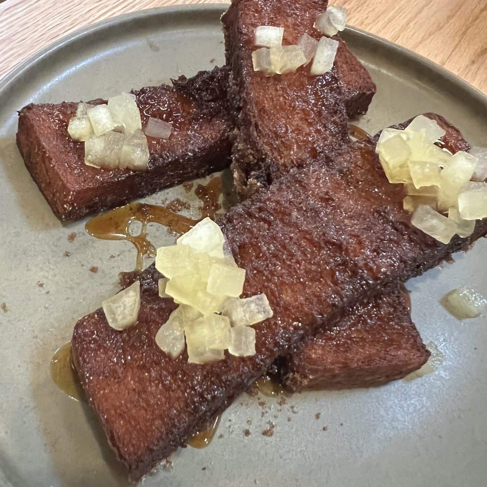 Canard - French toast sticks with cubed apple - New American Near Me - Beaverton, Oregon
