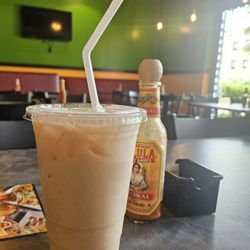 El Pueblito Restaurant - Horchata, light ice. Medium size.