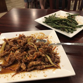 Wang Dynasty - Crispy beef with celery and carrots. Spicy Szechuan green beans. - Chinese Near Me - Bethesda, Maryland Wang Dynasty - Crispy beef with celery and carrots. Spicy Szechuan green beans. - Chinese Near Me - Bethesda, Maryland