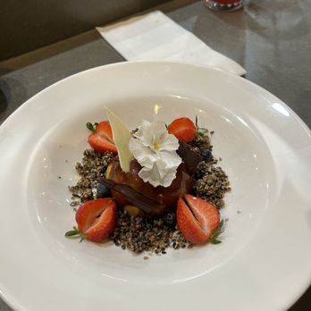 Naori - Algarrobina panna cota. One of the delicious dessert's served at Naori. - Japanese Near Me - Sunrise, Florida Naori - Algarrobina panna cota. One of the delicious dessert's served at Naori. - Japanese Near Me - Sunrise, Florida