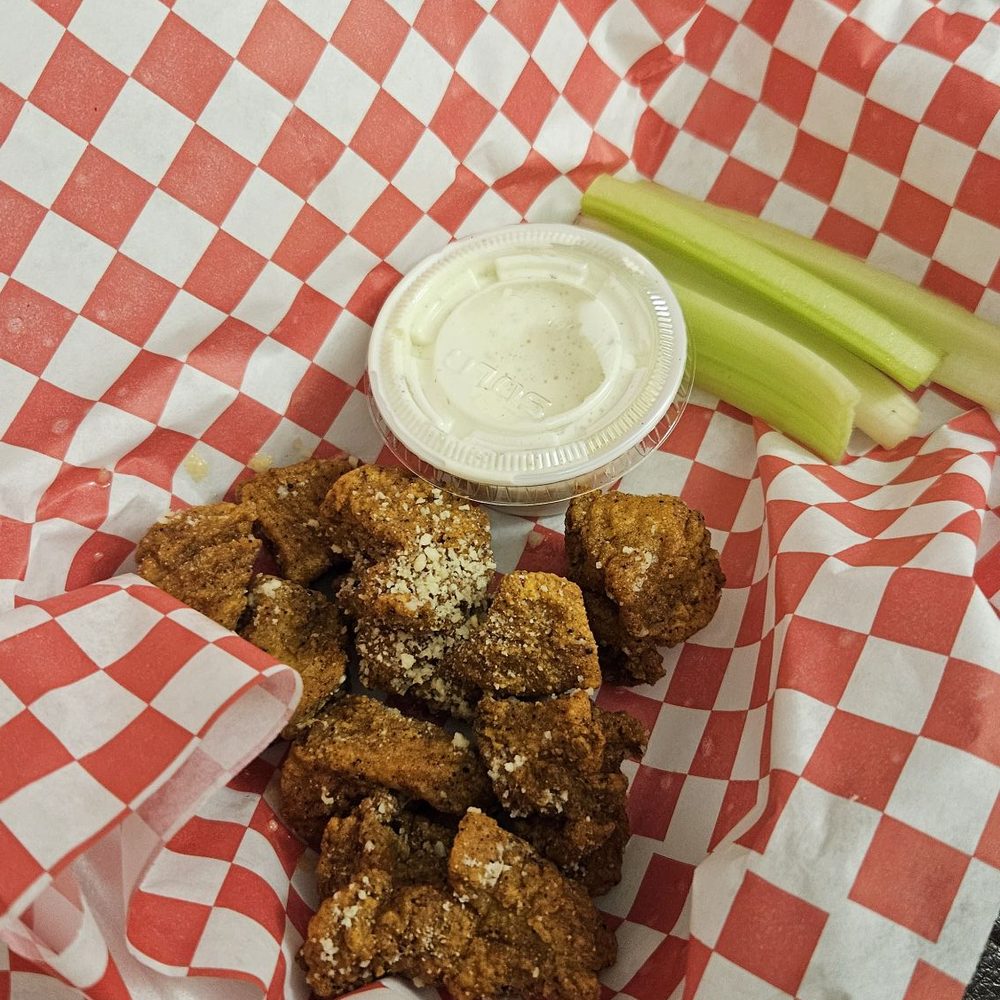 Upper Deck Sports Pub - Parmesan garlic boneless wings. Very dry and couldn't taste the flavor, just a little salty sort of flavor. - Sports Bars Near Me - Cary, North Carolina Upper Deck Sports Pub - Parmesan garlic boneless wings. Very dry and couldn't taste the flavor, just a little salty sort of flavor. - Sports Bars Near Me - Cary, North Carolina