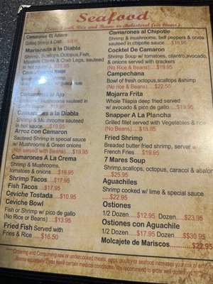 Menu photo 2 El Azteca Family Restaurant Show Low, AZ