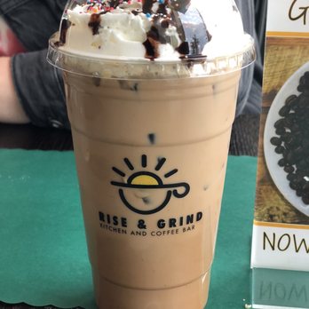 Rise & Grind - Rainbow Cookie Iced Latte - Coffee & Tea Near Me - Patchogue, New York Rise & Grind - Rainbow Cookie Iced Latte - Coffee & Tea Near Me - Patchogue, New York