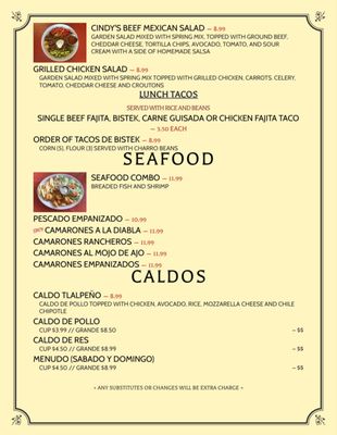 Menu photo 1 Cindy's Cafe Restaurant Mission, TX