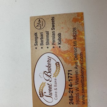 Sweet Bakery - business card for sweet bakery - Bakeries Near Me - Detroit, Michigan Sweet Bakery - business card for sweet bakery - Bakeries Near Me - Detroit, Michigan