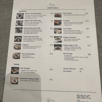 Rin-Tei - menu 1 - Asian Fusion Near Me - San Mateo, California