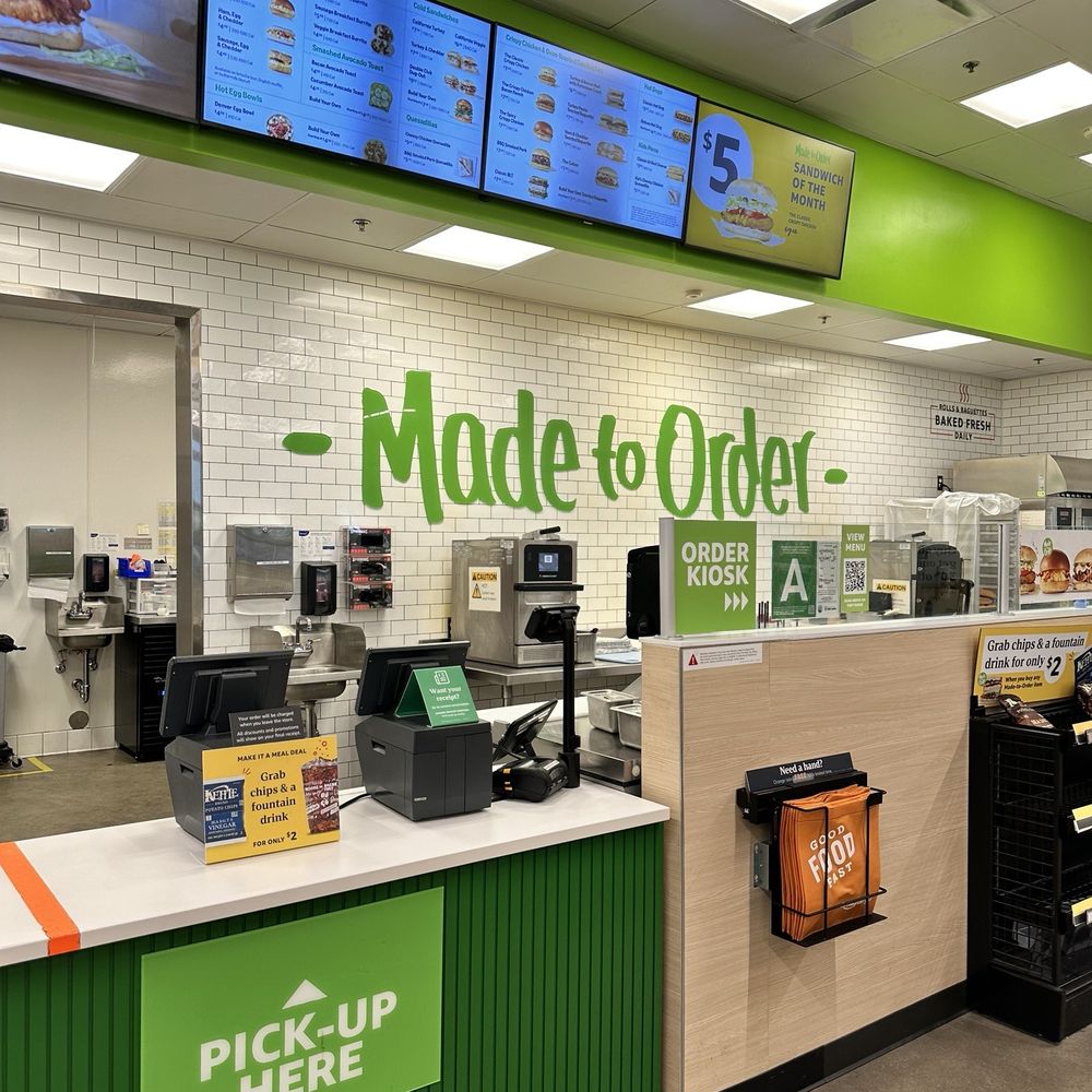 Amazon Go - The sandwich counter at Amazon Go where you can have food made to order. - Convenience Stores Near Me - Torrance, California