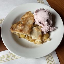 Hansel and Griddle - Homemade Apple Pie with Black Cherry Ice Cream with real fruit