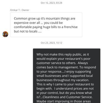 Tandoori Express - Here's the owners private response to my review... - Indian Near Me - Oakhurst, California