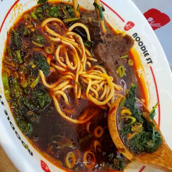 Noodle St - Spicy Beef Noodle. Hubby is enjoying it - Noodles Near Me - Sherman Oaks, California Noodle St - Spicy Beef Noodle. Hubby is enjoying it - Noodles Near Me - Sherman Oaks, California