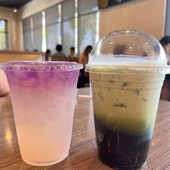 Bone & Broth - Peach lemonade and Thai green tea with boba - Vietnamese Near Me - Ontario, California Bone & Broth - Peach lemonade and Thai green tea with boba - Vietnamese Near Me - Ontario, California