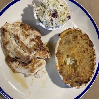 Big Fish Grill Rehoboth - Two chicken breast coleslaw and nevas potato casserole - Seafood Near Me - Rehoboth Beach, Delaware