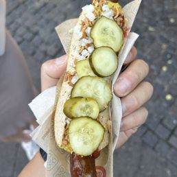 The original dog but with a spicy hot dog