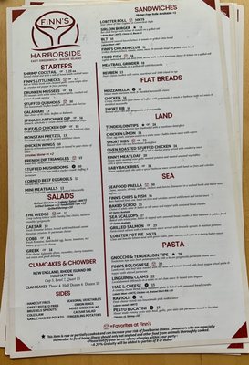 Menu photo 5 Finn's Harborside East Greenwich, RI Menu photo 5 Finn's Harborside East Greenwich, RI