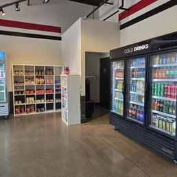 Groceries and beverage section Groceries and beverage section